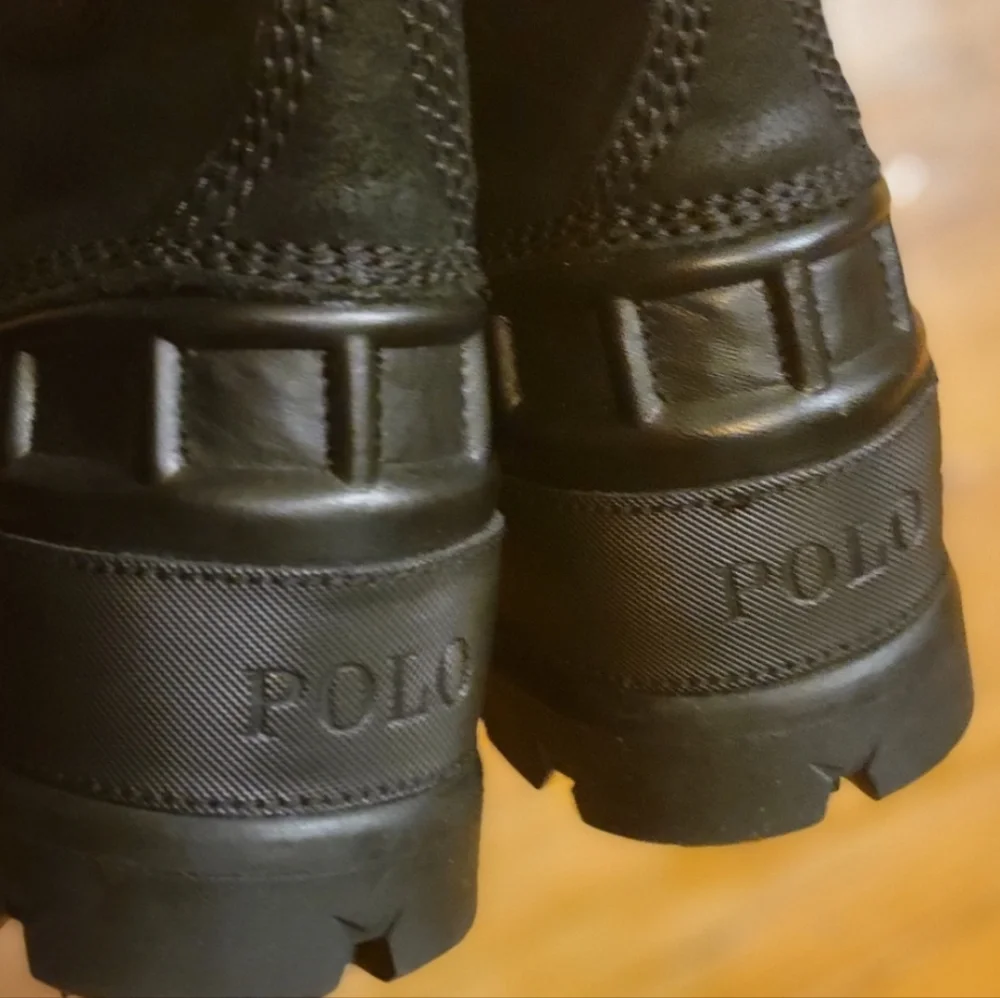 POLO RALPH LAUREN OLSO HIGH BT WP LEATHER BOOTS SZ 7D - Picture 15 of 16